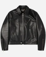  Stussy Classic Biker Real leather Jacket - Black