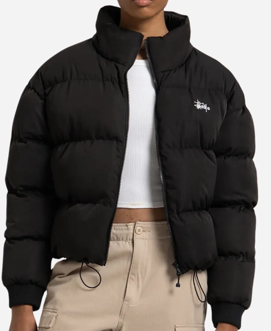Stussy Graffiti Puffer Black Jacket Stussy Graffiti Puffer Black Jacket