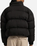 Stussy Graffiti Zipper Style Black Puffer Jacket