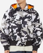 Stussy Snow Flight Bomber Burgundy - Black, Red & Camo