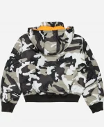 Stussy Snow Flight Hooded Black Bomber Jacket