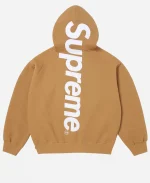 Supreme Applique Brown Hooded Sweatshirt