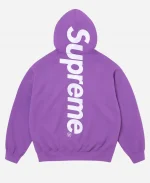 Supreme Applique Fleece Purple Hooded Sweatshirt