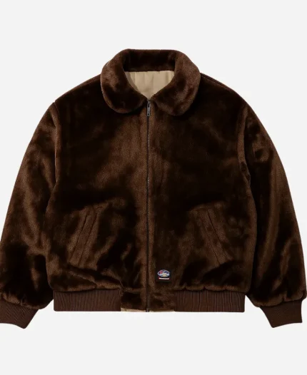 Supreme x Dickies Reversible Quilted Faux Fur Work Brown Jacket