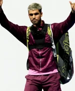 Tennis Player Carlos Alcaraz Six Kings Slam 2025 Purple Jacket