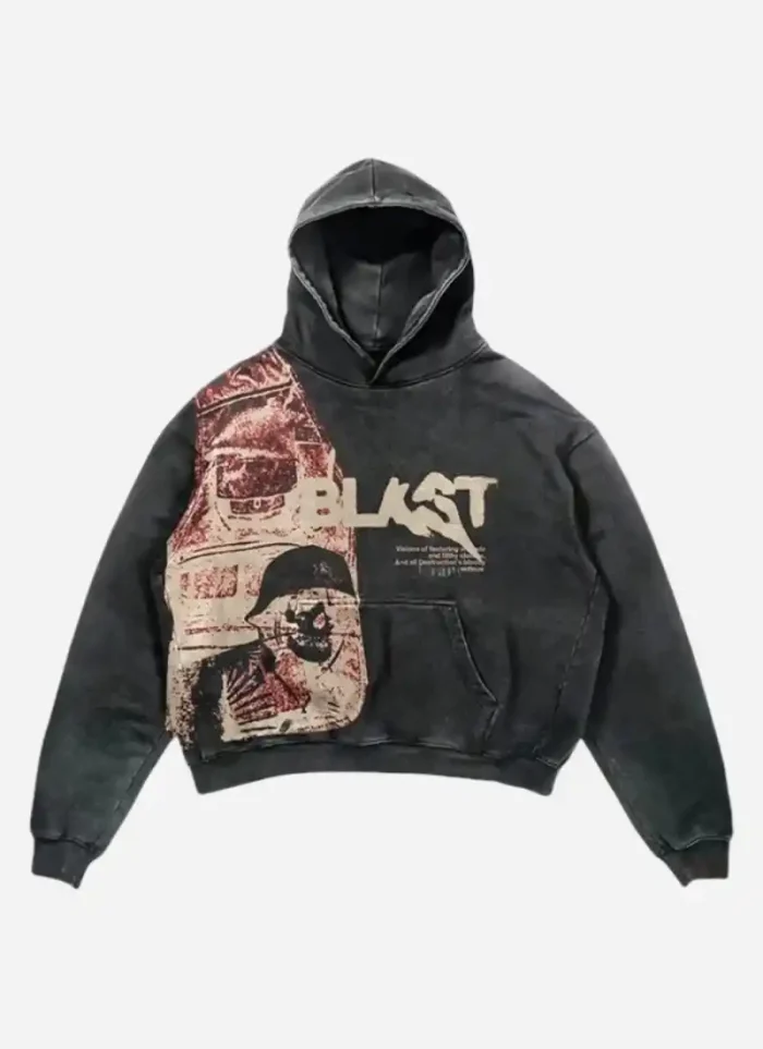 The Blast Pullover Black Hoodie