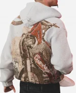 The Episodes Project  x Wheel UP Tapestry Zip-Up Hoodie - Blue