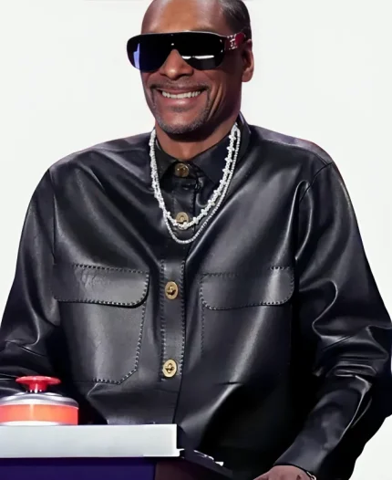 The Voice S28 Snoop Dogg Black Leather Jacket