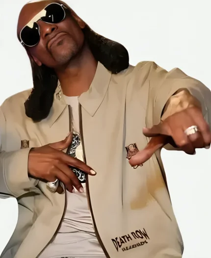 The Voice S28 Snoop Dogg Death Row Records Beige Zipper Jacket