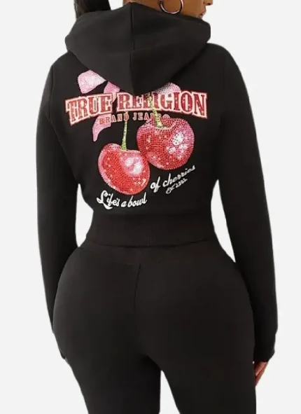 True Religion Cherry Cropped Hoodie