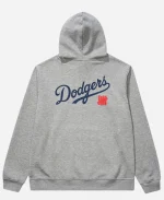 Undefeated x NE x Dodgers Stacked Logo Grey & Black Hoodie