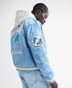Unisex Abercrombie Detroit Lions Blue Bomber Jacket
