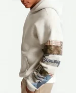 Unisex Abercrombie Patchwork Grey Pullover Hoodie