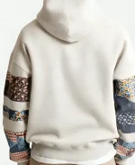 Unisex Abercrombie Patchwork Grey Pullover Hoodie - For Sale