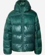 Unisex Adidas Originals Adicolor Down Regen Hooded Green Puffer Jacket - For Sale