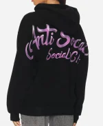 Unisex Anti Social Social Club Airbrushed Black Pullover Hoodie