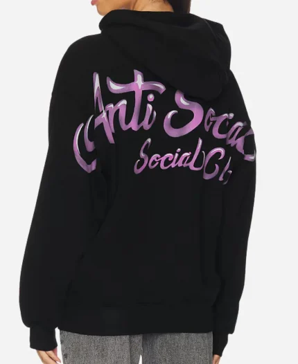 Unisex Anti Social Social Club Airbrushed Black Pullover Hoodie