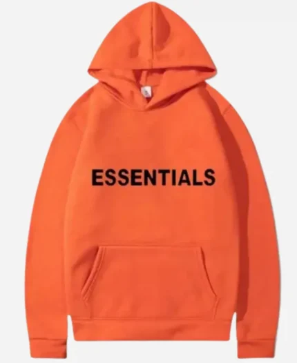 Unisex Fear Of God Essentials Orange Pullover Hoodie