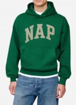 Unisex Gap Nap Green & Pink Oversized Logo Hoodie