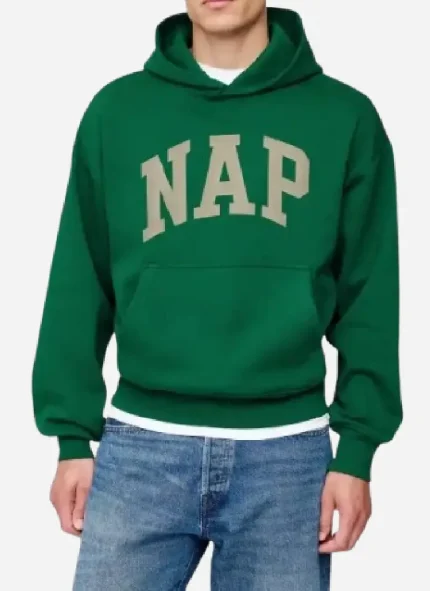 Unisex Gap Nap Green & Pink Oversized Logo Hoodie