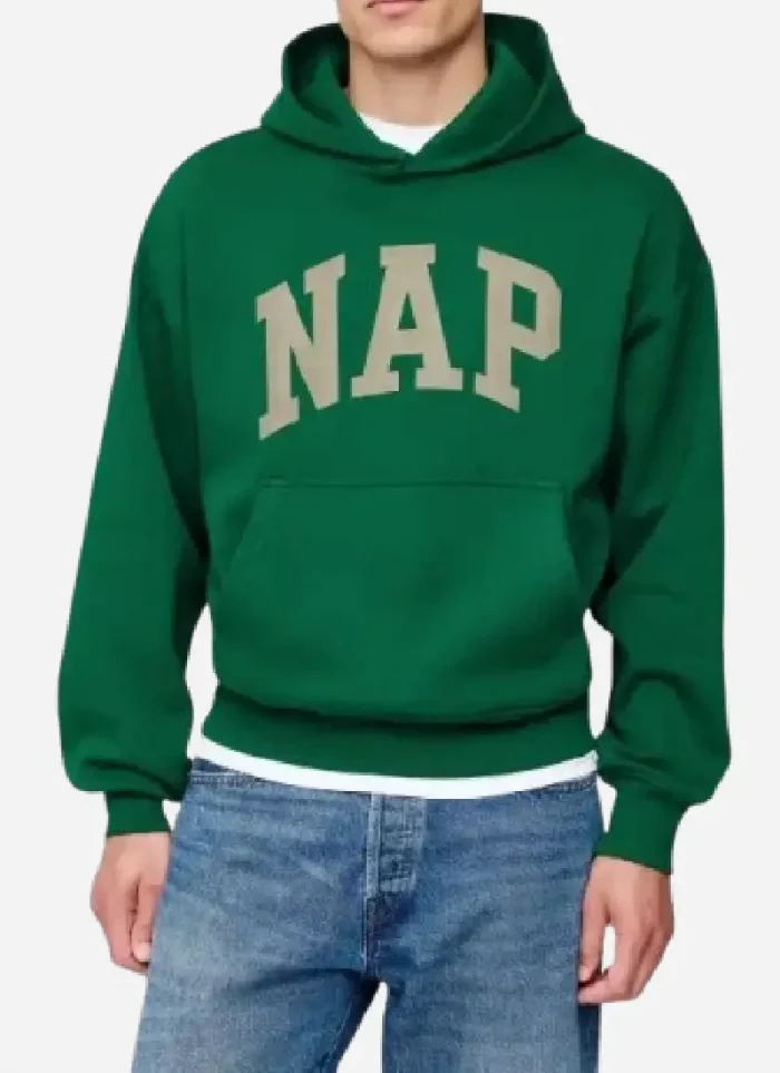Unisex Gap Nap Green & Pink Oversized Logo Hoodie