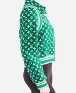 Unisex Louis Vuitton RARE LV Monogram Toweling Bomber Jacket - Green