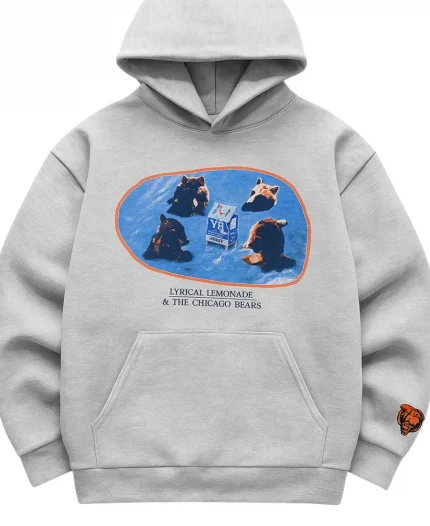 Unisex Lyrical Lemonade x Chicago Bears Pond Grey Pullover Hoodie