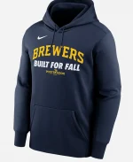Unisex Milwaukee Brewers 2025 MLB Postseason Navy Blue Pullover Hoodie