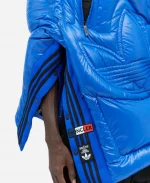 Unisex RARE Moncler x Adidas Chambery Down Quilted Button Cuffs Blue Jacket