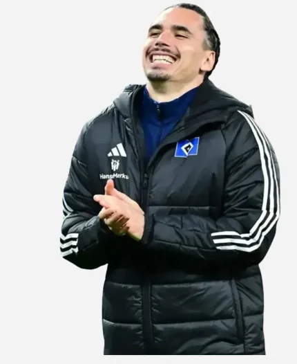 Unisex Rayan Philippe Bundesliga Black Long Puffer Jacket