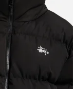 Unisex Stussy Graffiti Black Puffer Jacket