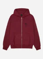 Unisex Stussy Swim Out Zip maroon Hoodie