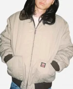  Unisex Supreme x Dickies Reversible Quilted Faux Fur Work Bomber Jacket