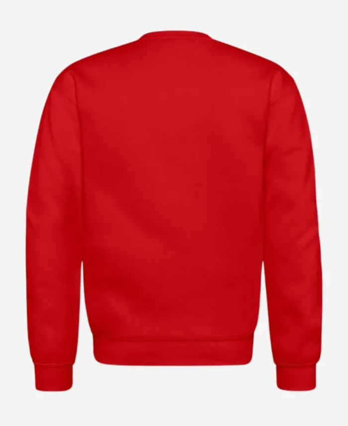 Unisex Valentine's Day Hands Holding Crew-Neck Red Sweatshirt