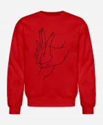 Valentine's Day Holding Hands Red Sweatshirt
