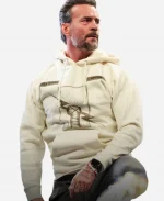 WWE CM Punk Monday Night RAW 2025 Beige Hoodie