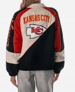 Wearing Wild Collective x Caitlin Clark Kansas City Chiefs Colorblock Track Jacket