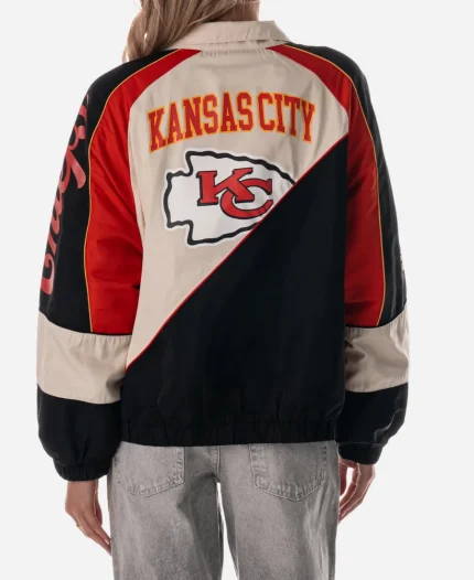 Wearing Wild Collective x Caitlin Clark Kansas City Chiefs Colorblock Track Jacket