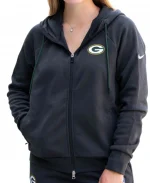 Women's Green Bay Packers Nike Sideline Player Black Hoodie