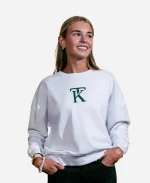 Women’s Kai Madison Trump White Pullover Sweatshirt