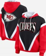 Women's WEAR by Erin Andrews Kansas City Chiefs Retro Crinkle Windbreaker Full-Zip Hoodie