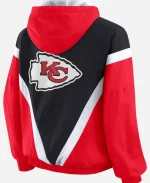 Women's WEAR by Erin Andrews Kansas City Chiefs Retro Crinkle Windbreaker Hoodie