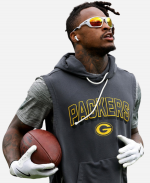 Xavier McKinney Packers Sideline Black Sleeveless Hoodie