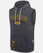 Xavier McKinney Packers Sideline Sleeveless Hoodie Black