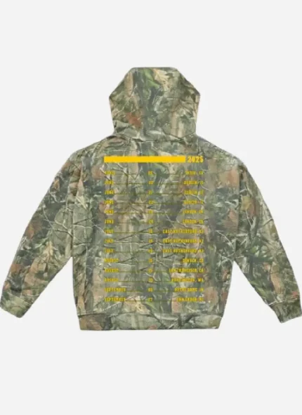 Zach Bryan Tour Logo Camo Printed Pullover Hoodie
