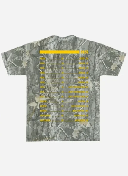 Zach Bryan Tour Logo Printed Camo Tee