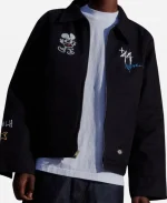 +44 Steadman Stars Zip Up Jacket - Black