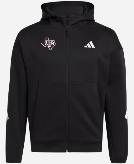 Adidas Texas A&M Player Travel ZNE Hoodie -Black