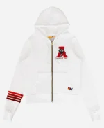 Alabama Roll Tide Zip Hoodie -White