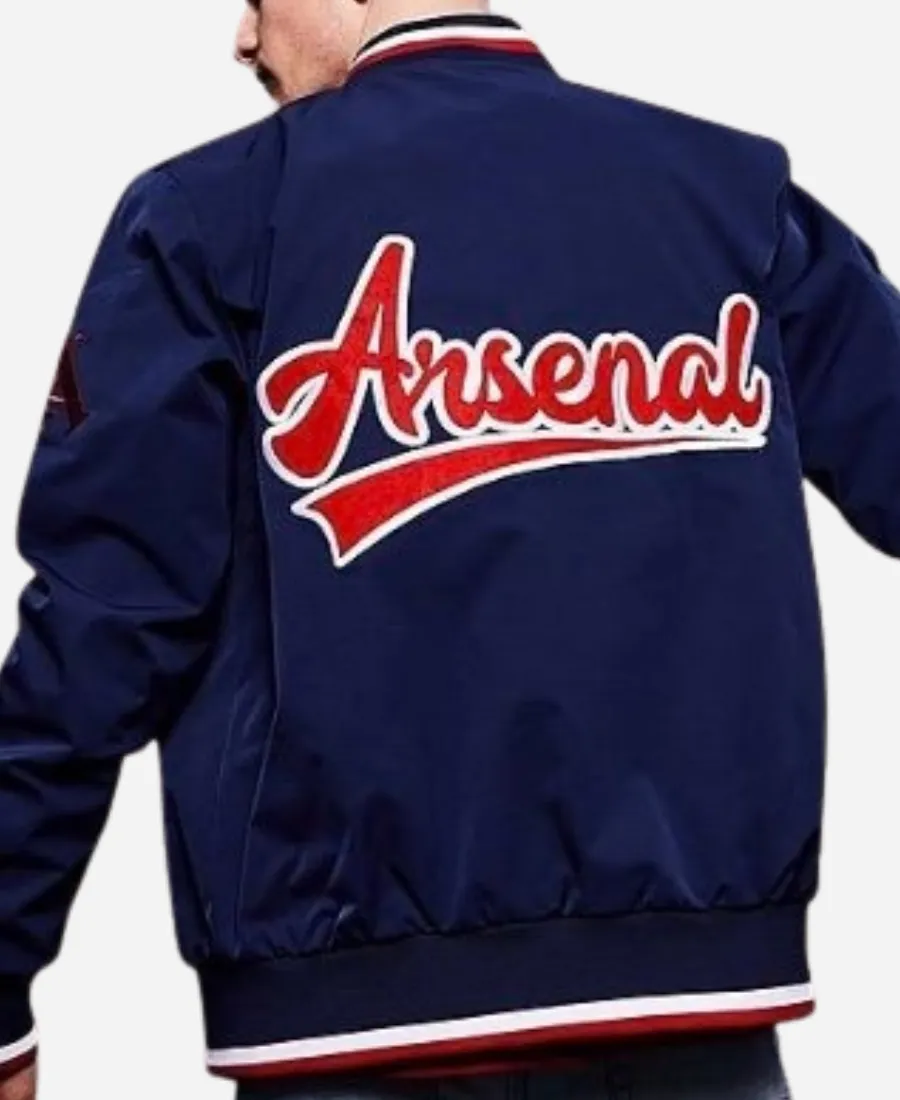 Arsenal Retro Vintage Baseball Jacket Arsenal Retro Vintage Baseball Jacket